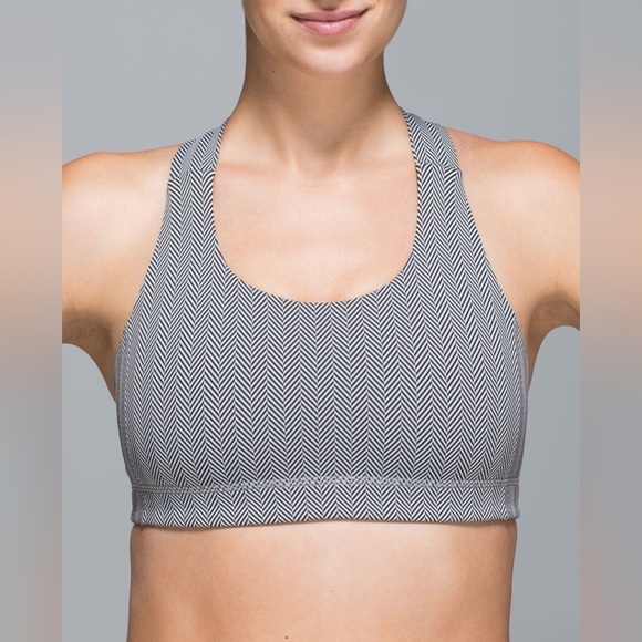 Lululemon All Sport Bra - white herringbone - Picture 1 of 6